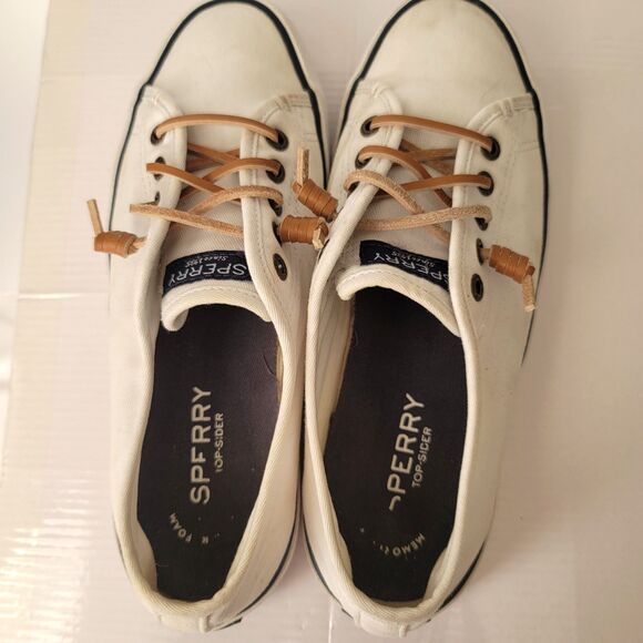 Sperry Crest Vibe Top-Sider Memory Foam White/Gold Women’s Sz 6.5 - Picture 3 of 15